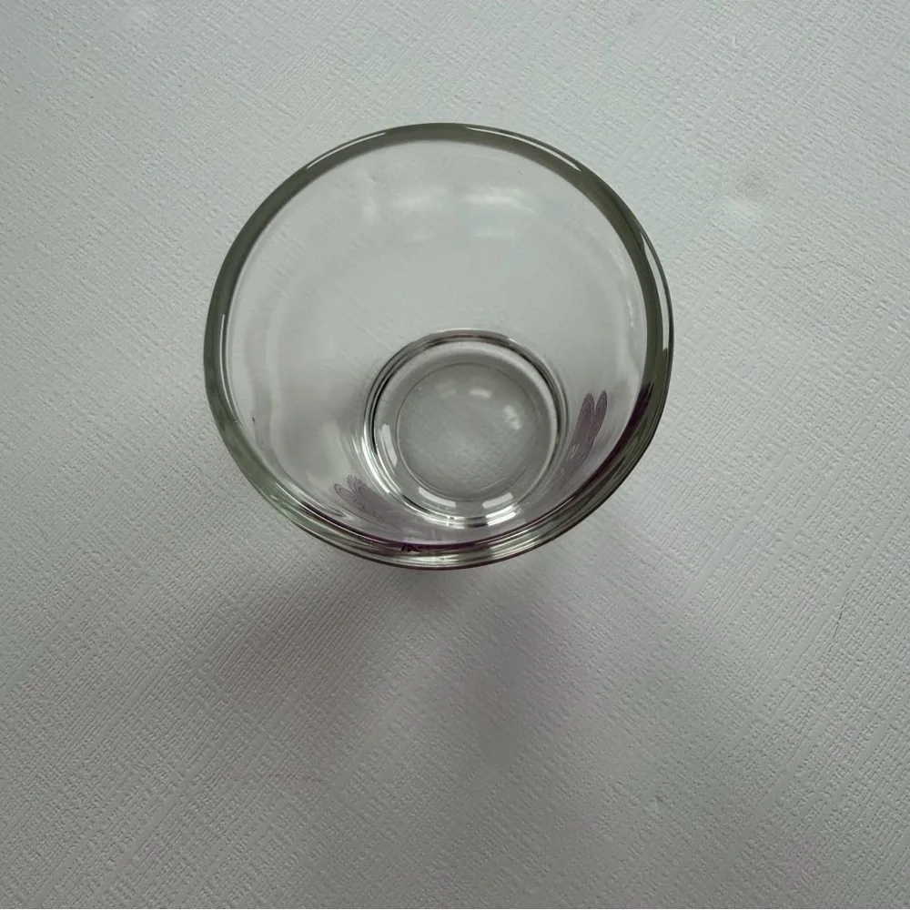 VTG‎ Welcome to Fabulous Las Vegas Nevada clear purple shot glass 2.5”